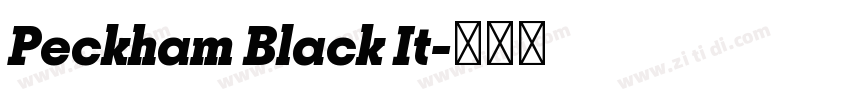 Peckham Black It字体转换